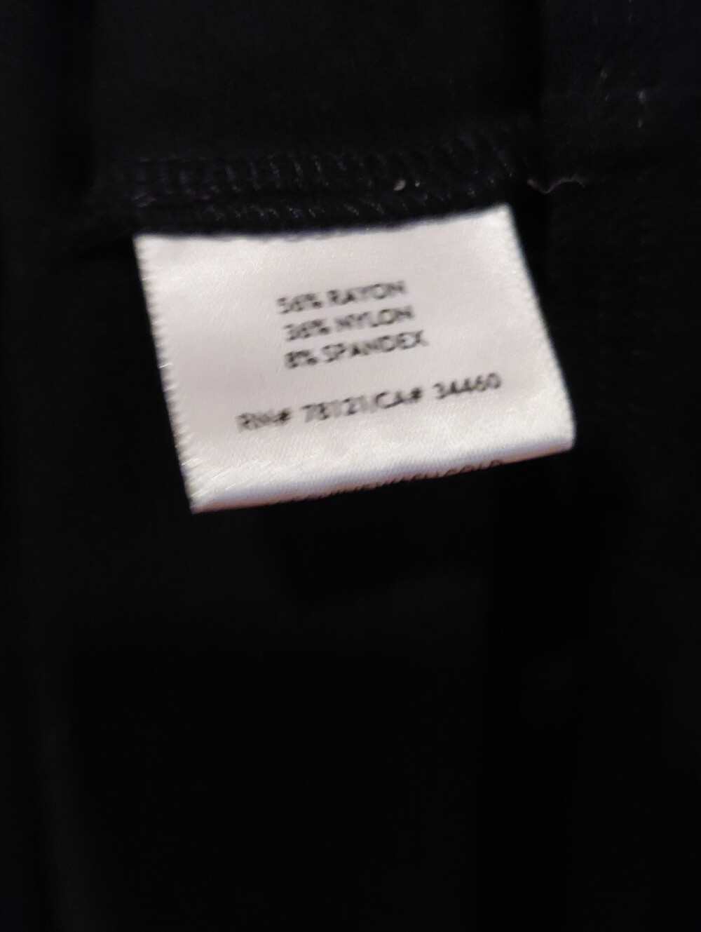 Eileen Fisher Black V-Neck Stretch Crepe 3/4 Sleeve Dress Sz S - Picture 4 of 6